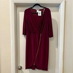 NWT plus size burgundy dress 1X